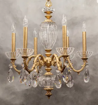 PO6616 22 A POETA heirloom gold/crystal deco// подвесной E14 6х40  х   