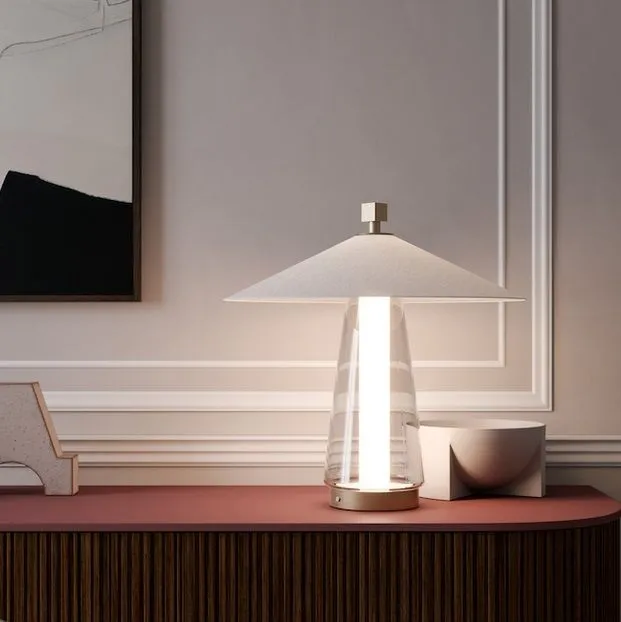 ACAM.004326 ASIA Brushed bronze-nickel finish/transparent// настольный LED 1х20  х   