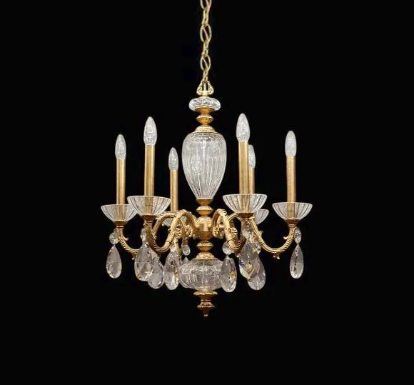 PO6616 22 A POETA heirloom gold/crystal deco// подвесной E14 6х40  х   