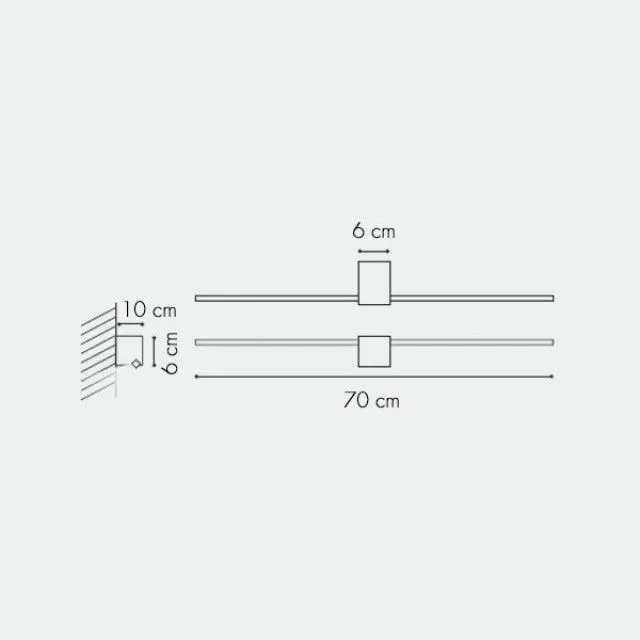 ORIZZONTE 70 OR ORIZZONTE матовое золото/ подсветка для картин LED 1х7,9  х   