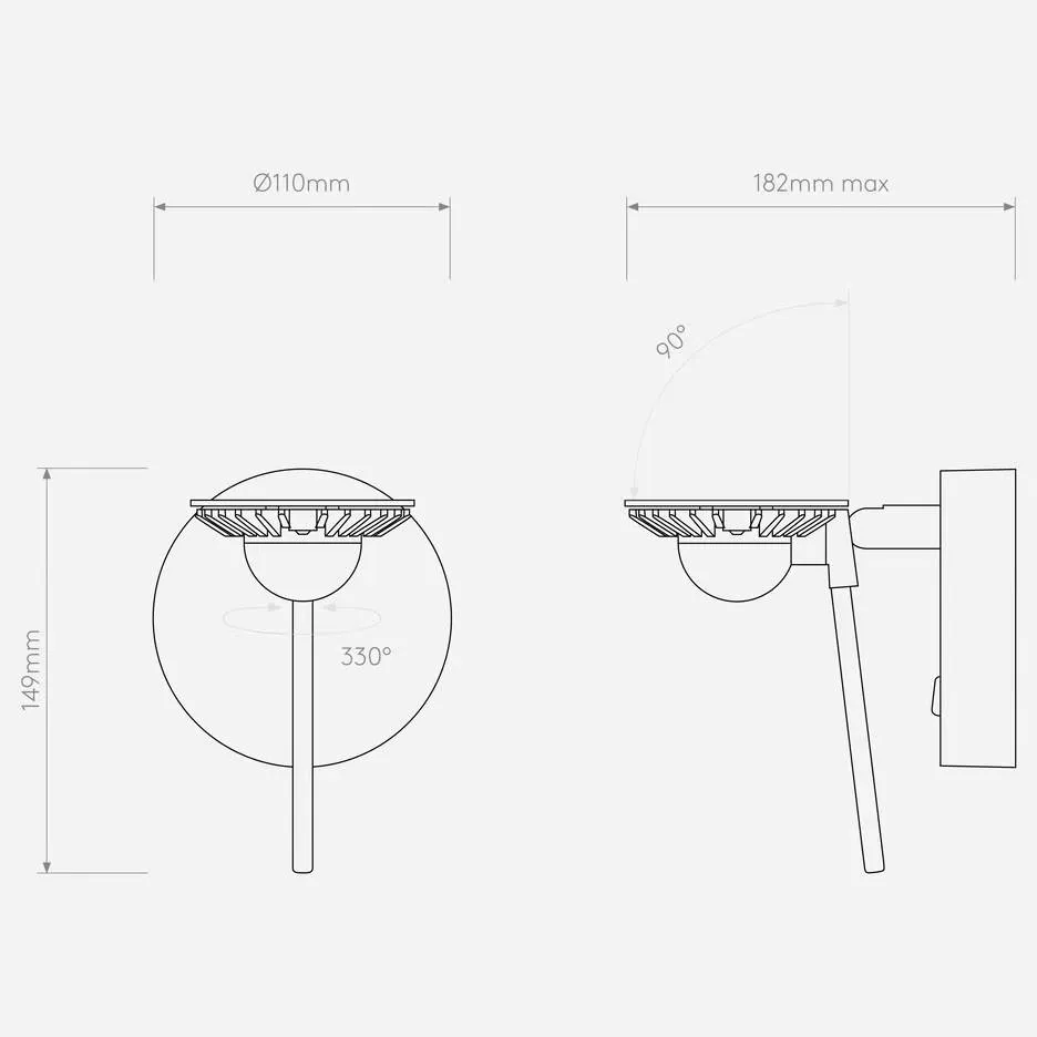 1444003+5018054 MIURA Matt gold/Matt gold// настенный LED 1х7.5  х   