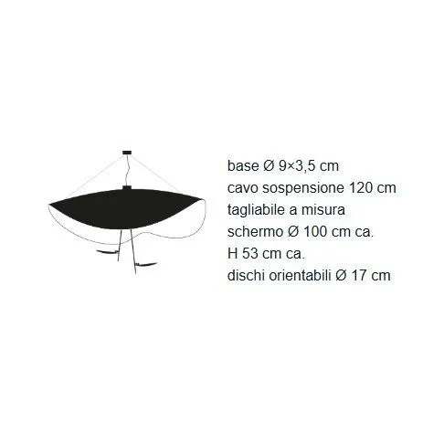LS25 LEDERAM shade white/white/black rods / white discs // подвесной LED 2х17  х   