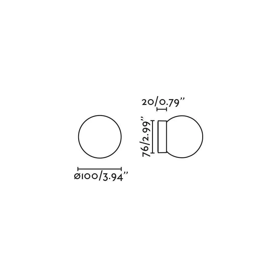 60011 PING black/opal// настенный LED 1х7.8  х   