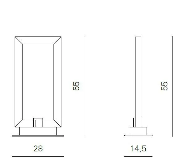 ACAM.002045 UFFIZI polish nickel/marble// настольный LED 1х24  х   