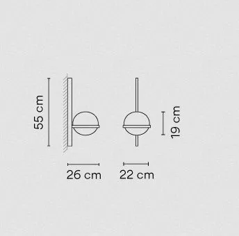 3710 18/1B PALMA graphite/// настенный LED 2х4,6  х   