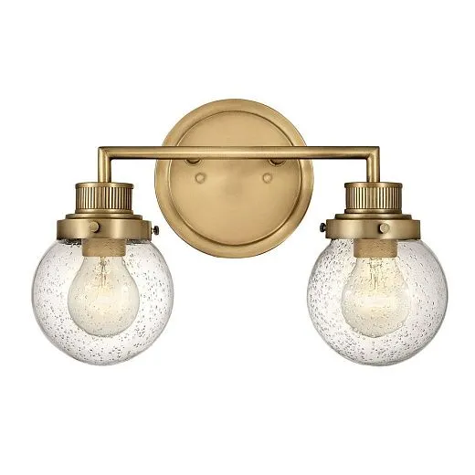 QN-POPPY2-HB-BATH POPPY латунь/прозрачные// настенный E27 2х60  х  QN-POPPY2-HB-BATH