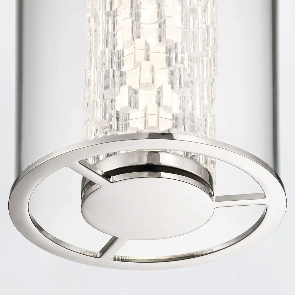 QN-ESPADA-1P-PC ESTRADA Polished Chrome/Clear//прозрачный подвесной LED 1х18  х   