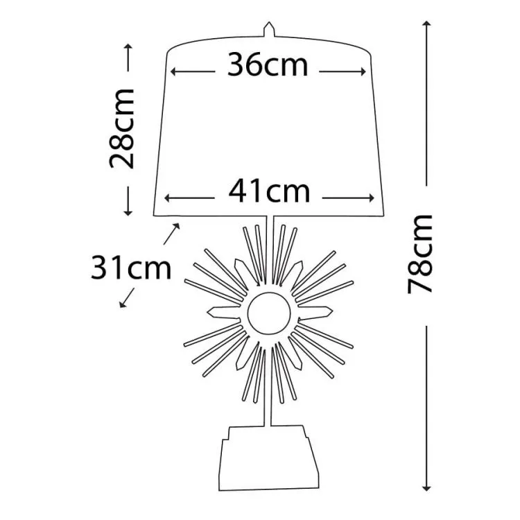 GN-SUN-KING-TL SUN KING Состаренное золото/Белый// настольный E27 1х60  х   