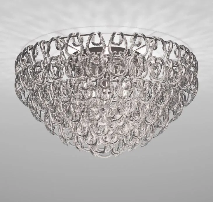 GIOGALI PL 60 CR/TR CR  chrom/clear потолочный E27 4х77  х   