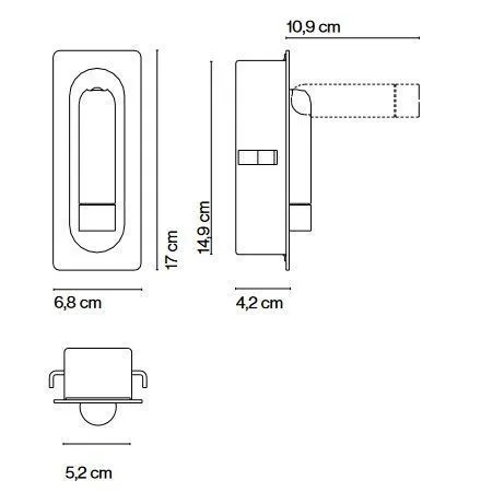 A622-075 LEDTUBE bronze /// настенный LED 2700K 1х2,1  х   