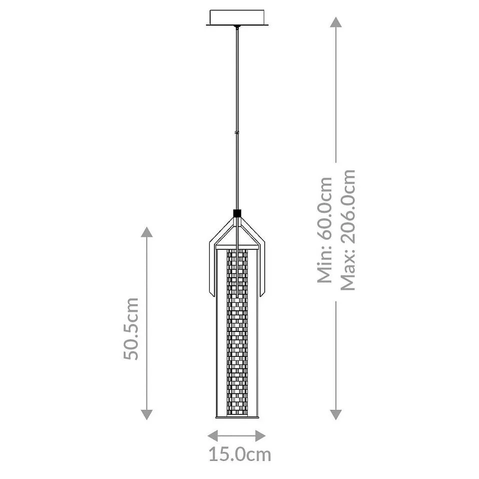 QN-ESPADA-1P-PC ESTRADA Polished Chrome/Clear//прозрачный подвесной LED 1х18  х   