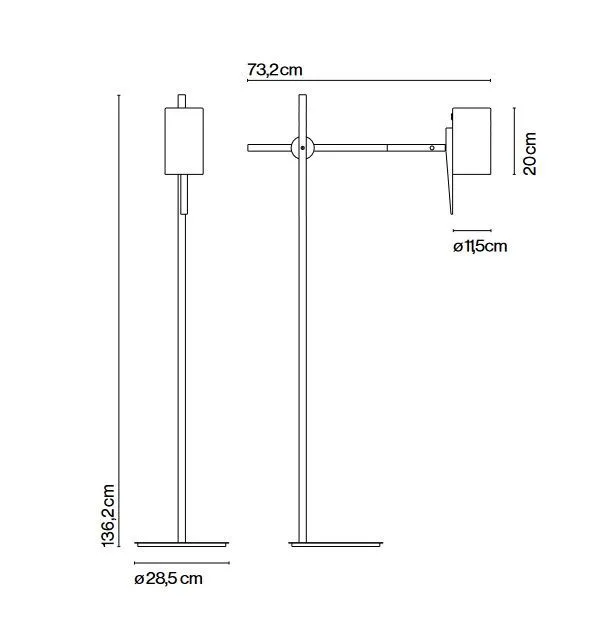 A626-018 SCANTLING black/oak/// напольный E27 PAR20 1х50  х   