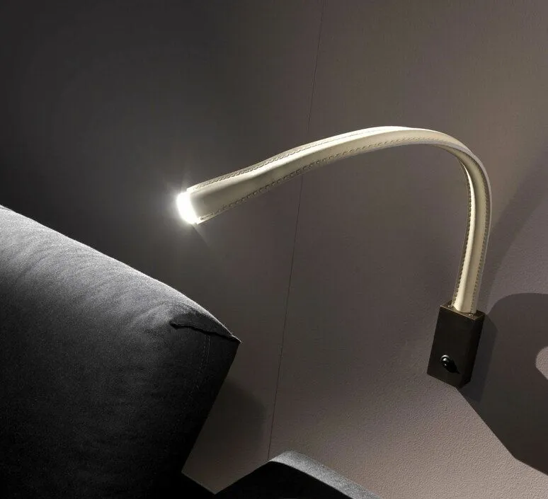 ACAM.000353 FLEXILED SATIN BRONZE/Ivory leather// настенный LED 1х3  х   