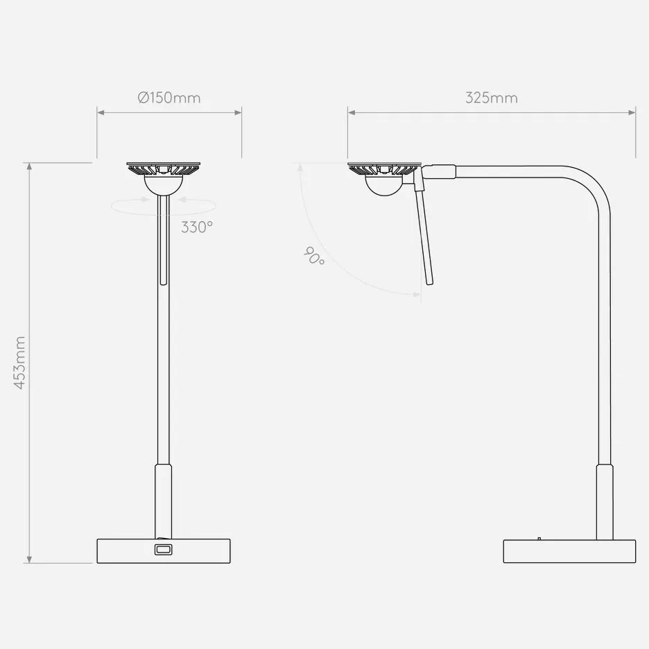 1444008+5018052  MIURA  Desk USB Matt Gold/Matt Black// настольный LED 1х7.5  х   