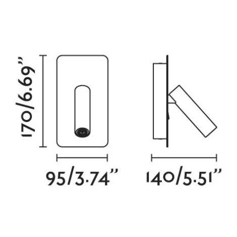 62116 SUAU USB черный матовый/// настенный LED 1х3  х   