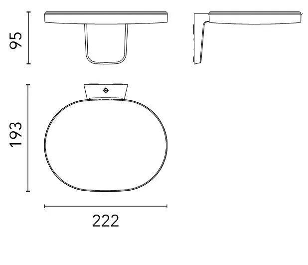 F4681030 OPLIGHT W1 black///white настенный LED х16  х   