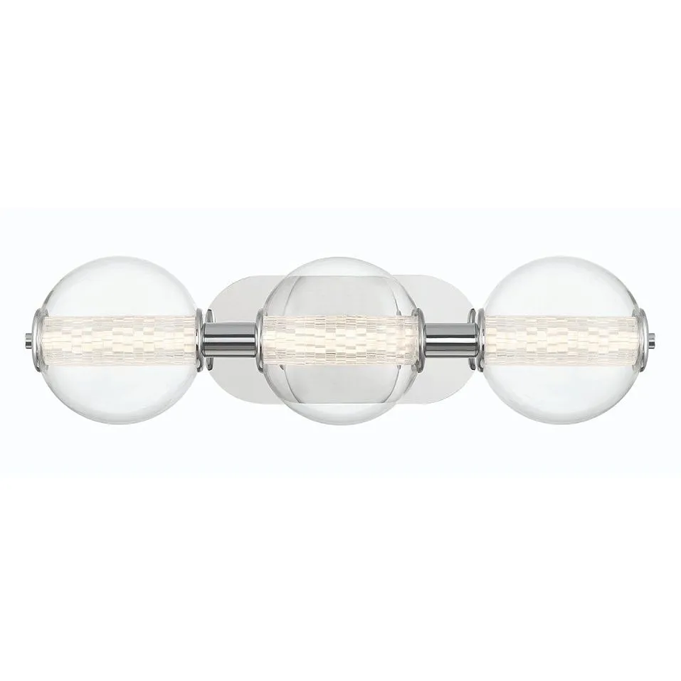 QN-ATOMO-3W-PC ATOMO Polished Chrome/Clear// настенный LED 1х13  х   