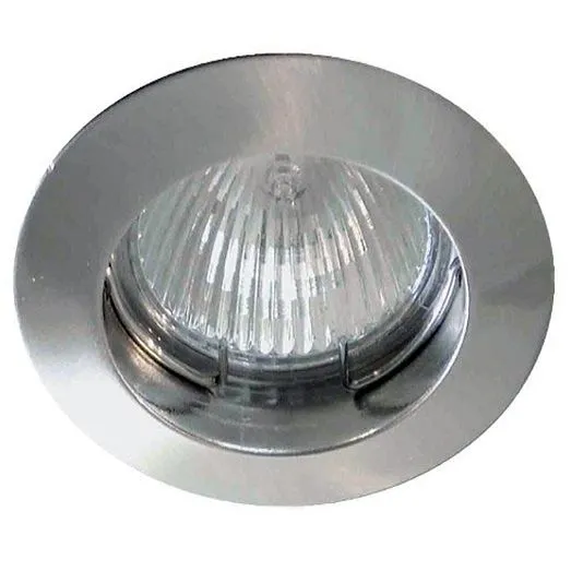 0037-01-01 NS BASIC brushed steel/// встраиваемый GU5,3/GU10 1х50  х   