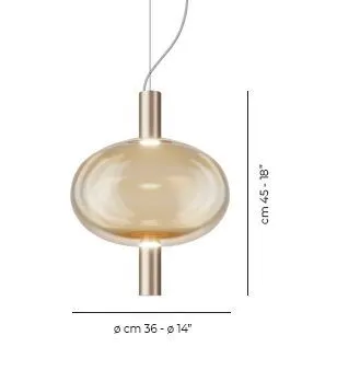 REFLEX SP1 SPREFL1AMOT  gold matt/amber подвесной LED 2700K 1х12,5  х   