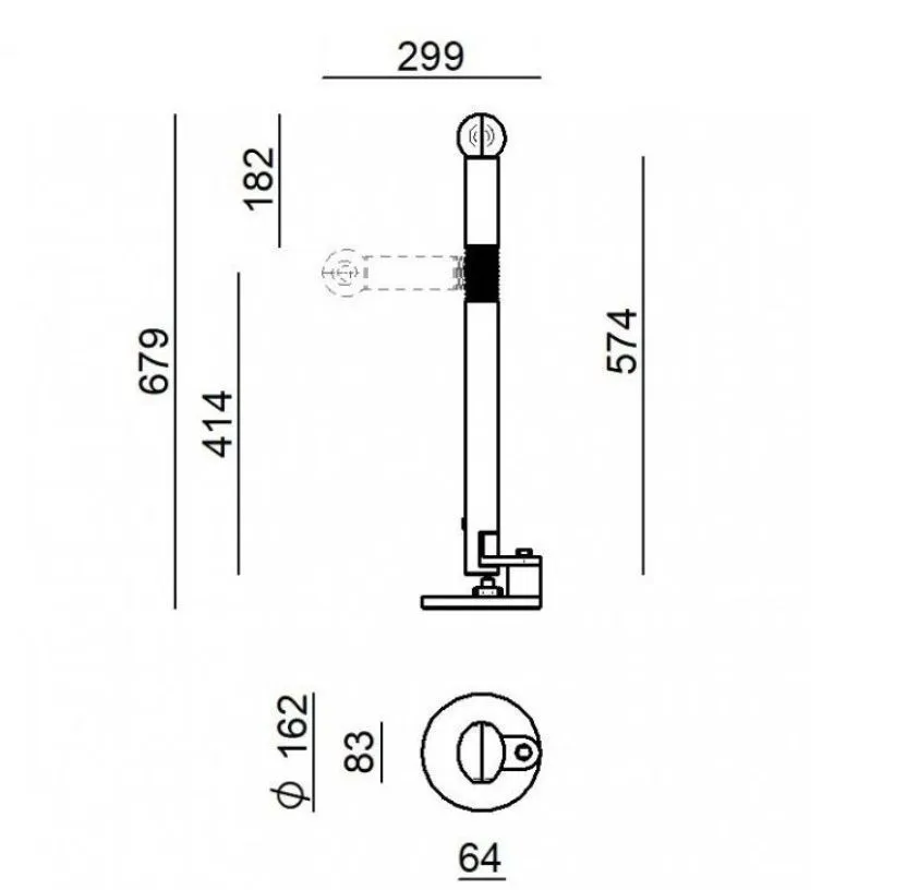 9057 Periscopio - 1967 RED/WHITE// настольный G9 1х7  х