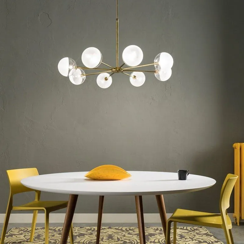 275.08.ONT MOLECOLA Brass/Crystals clear and frosted// подвесной G9 LED 8х5  х   
