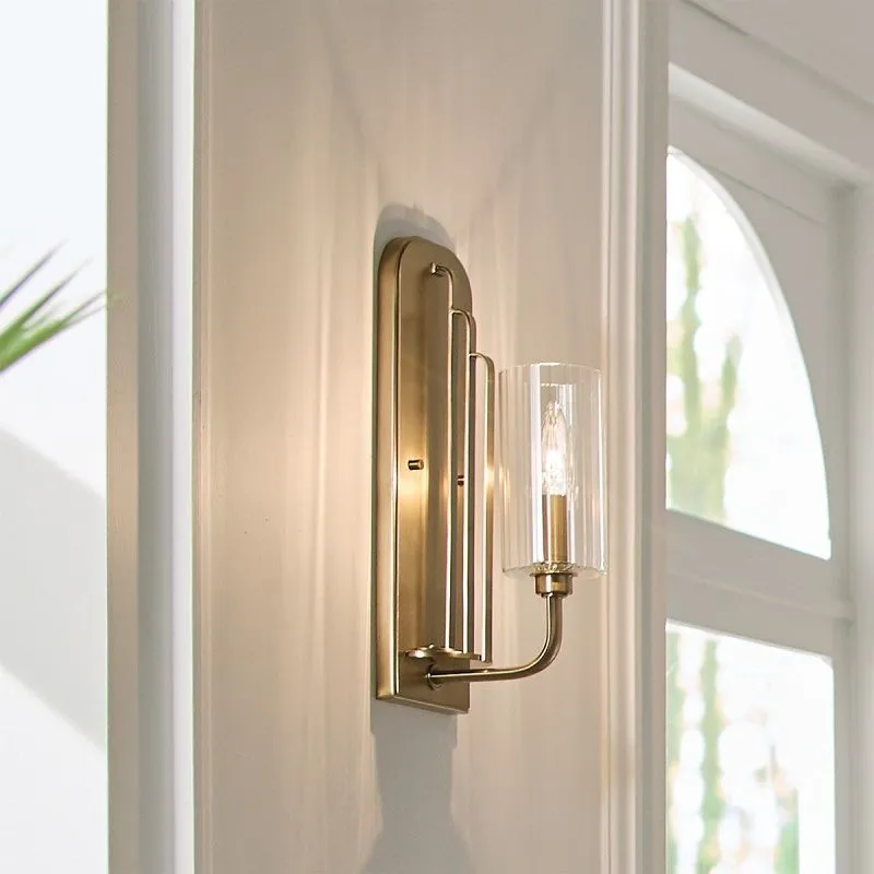 QN-KIMROSE1-BNB KIMROSE Brushed Natural Brass /Clear// настенный E14 1х40  х   