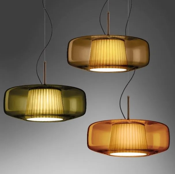 PLISSE' SP G VA PS BR2 3000 DIM2 PLISSE MATT BRONZE/DARK GREEN// подвесной LED 1х12  х   