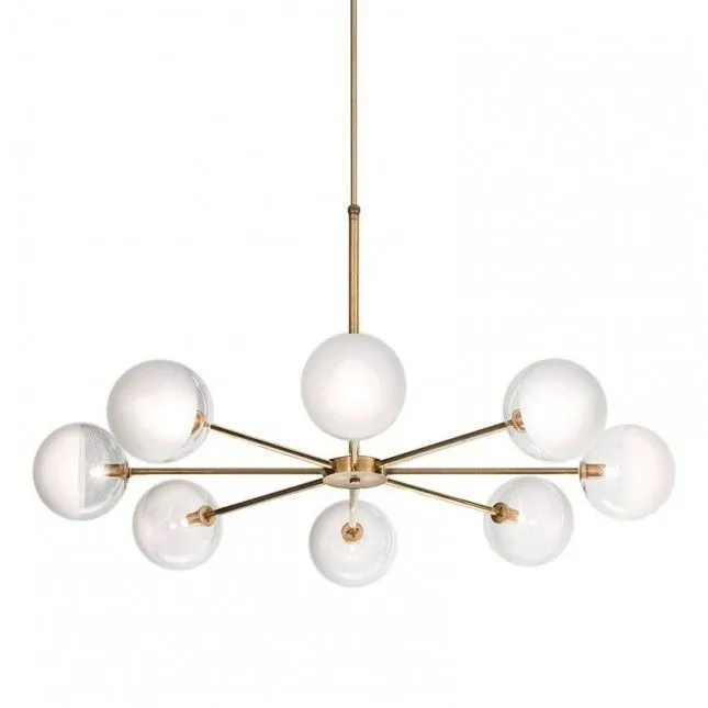 275.08.ONT MOLECOLA Brass/Crystals clear and frosted// подвесной G9 LED 8х5  х   