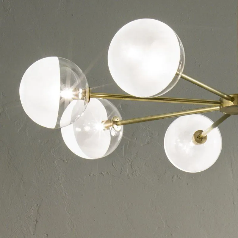 275.08.ONT MOLECOLA Brass/Crystals clear and frosted// подвесной G9 LED 8х5  х   