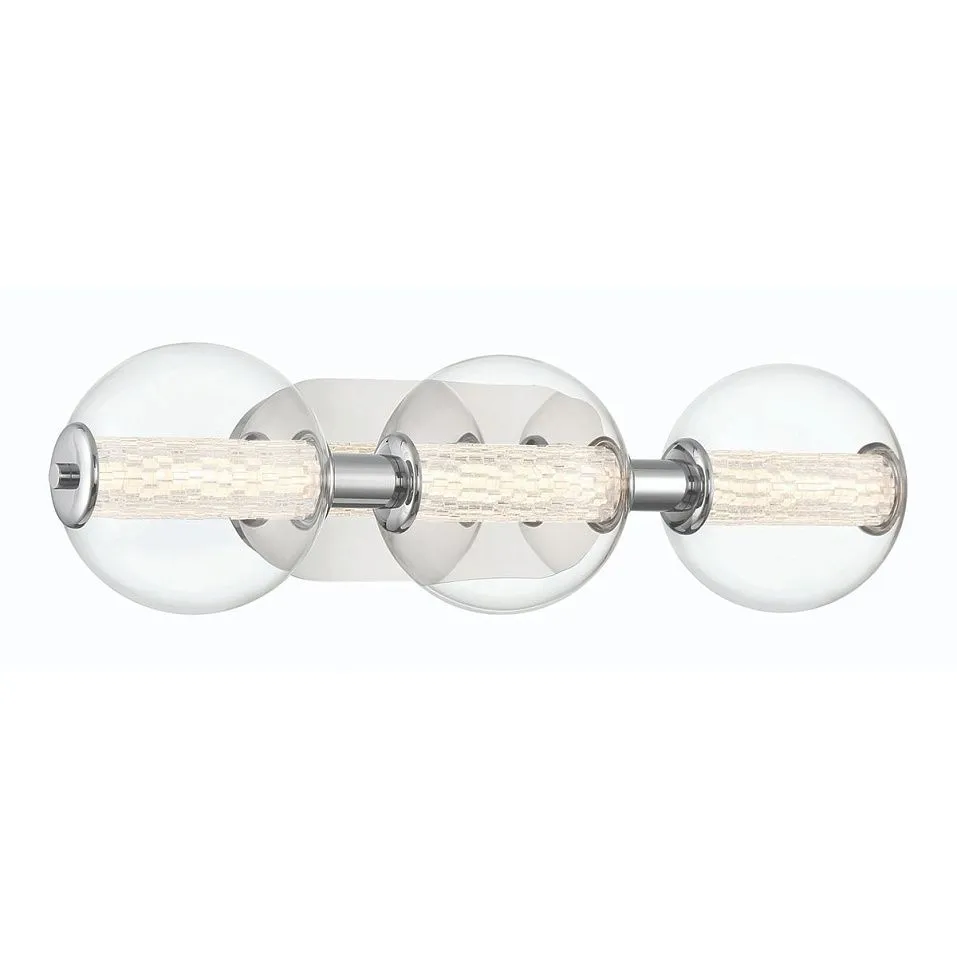 QN-ATOMO-3W-PC ATOMO Polished Chrome/Clear// настенный LED 1х13  х   