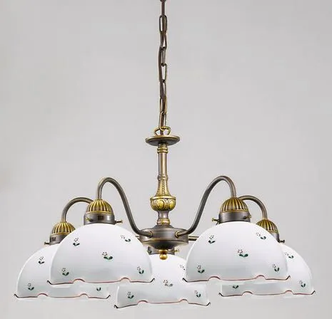 731.85.70 NONNA bronze/white with flowers// подвесной Е27 5х40  х  731.85.70