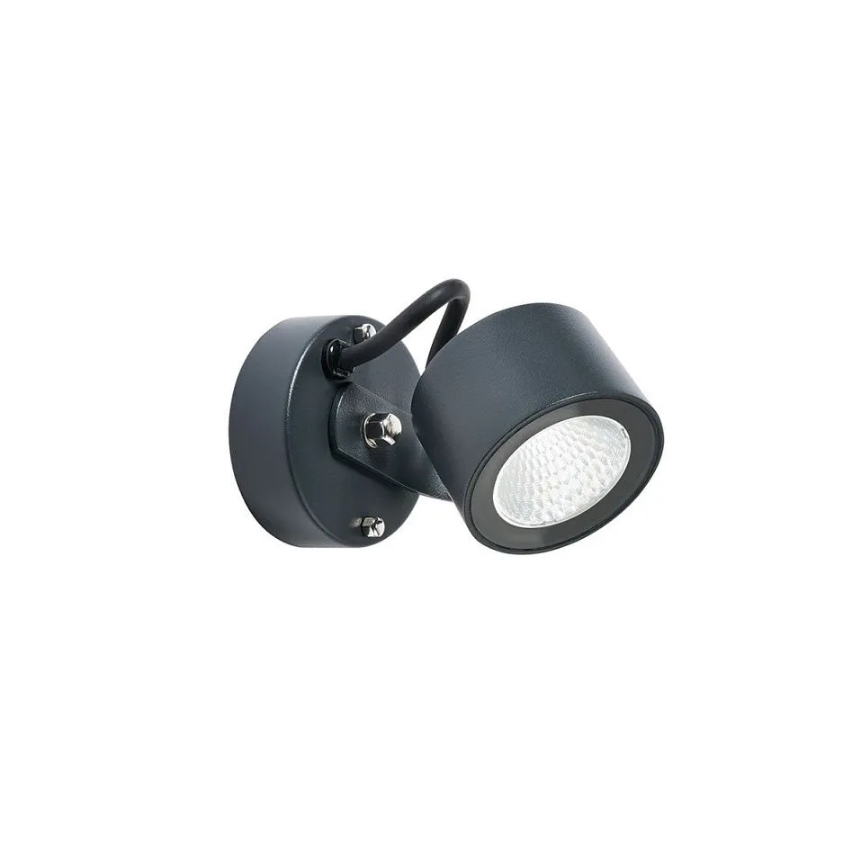 6163B MOSS чёрный///прозрачный настенный LED 1х8  х   