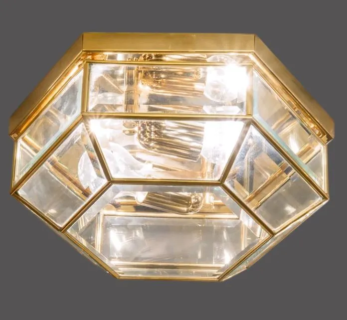 453.00.64 RILEGATO gold/transparent// потолочный E27 2х60  х   