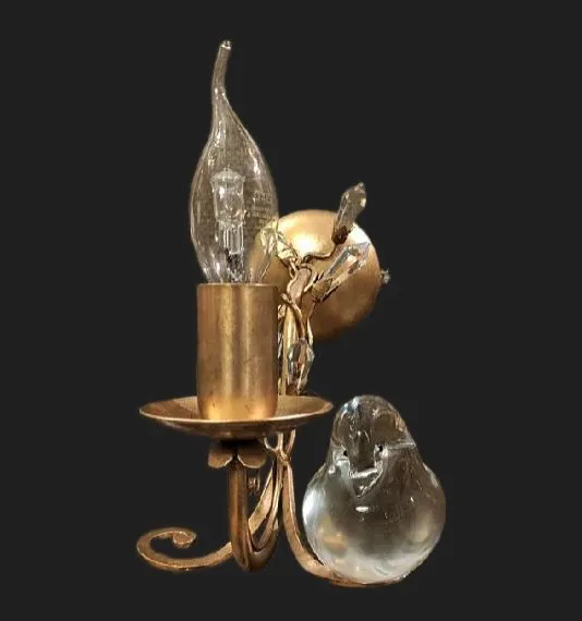 GM 16  gold/glass bird right// настенный E14 1х40  х   