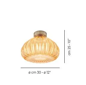 DIAMANTE PL G  TO/TR NI DIAMANTE nickel satin/amber потолочный E27 1х75  х   