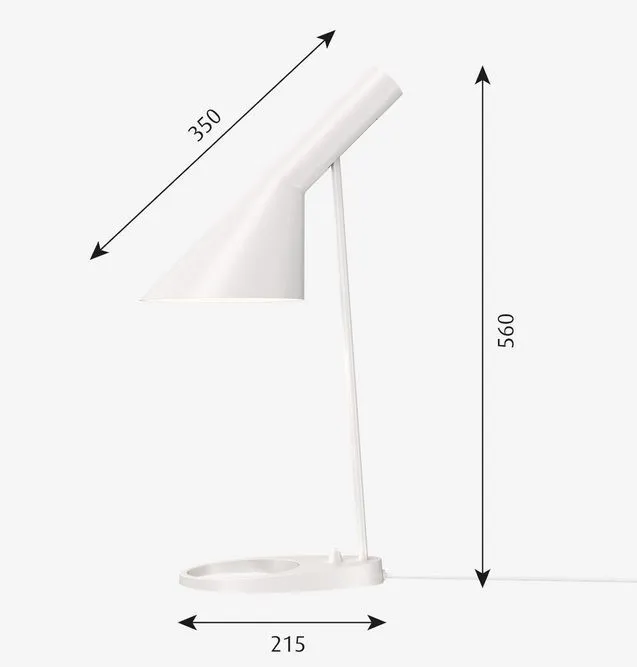 5744166056 AJ TABLE white/// настольный E27 1х20  х   