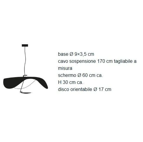 LS15 LEDERAM MANTA S1 white/gold-rod// подвесной LED 1х17  х   