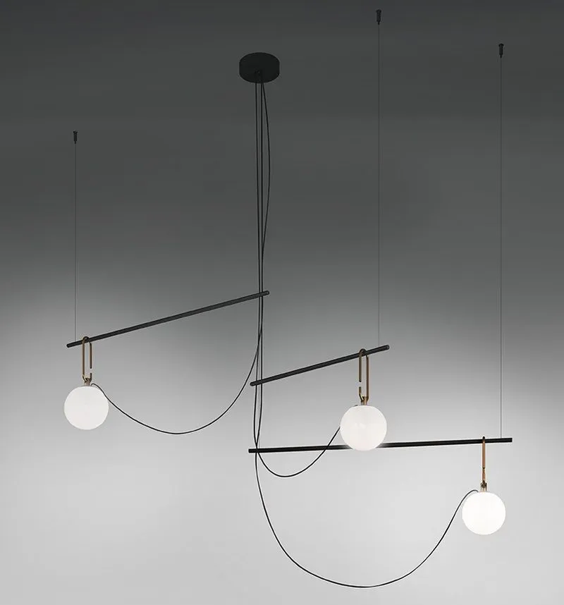 1276 010A NH black/brass/white// подвесной E14 LED 3х6  х   
