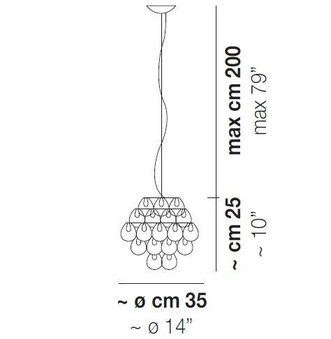 MINIGIOGALI SP35  chrom/clear подвесной E27 1х100  х   