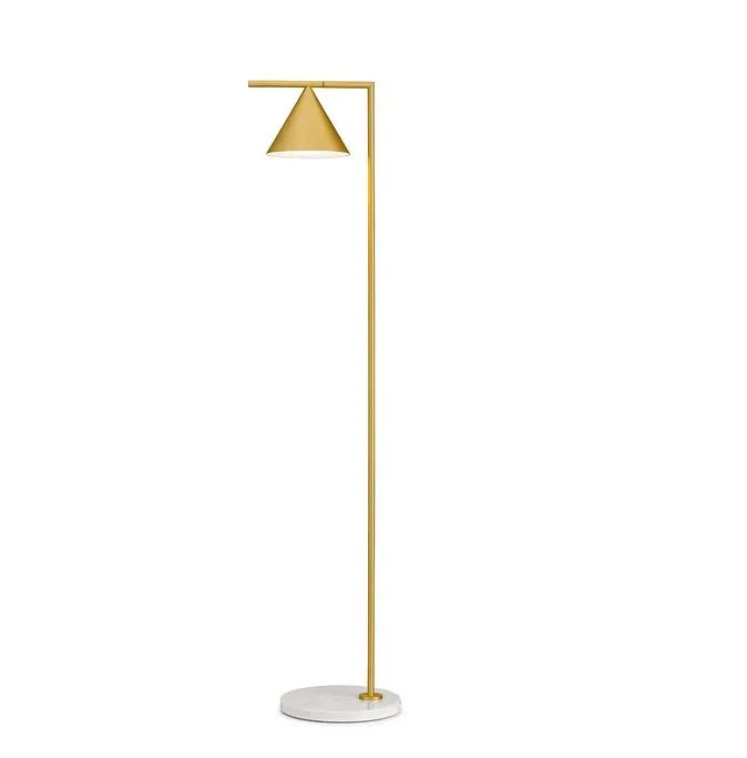 F1530059 CAPITAN FLINT white marble/brushed brass//white напольный LED 1х20  х   