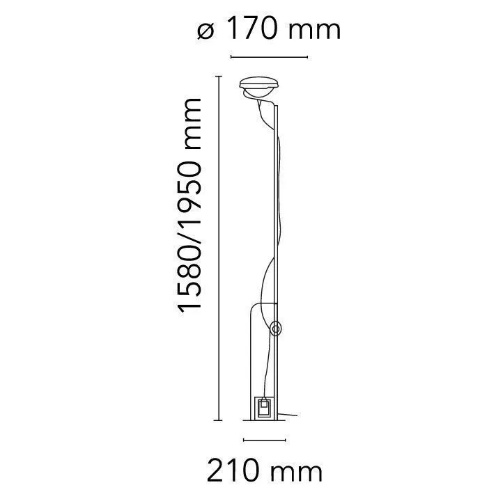 F7630009 TOIO WHITE/// напольный LED 1х23  х   