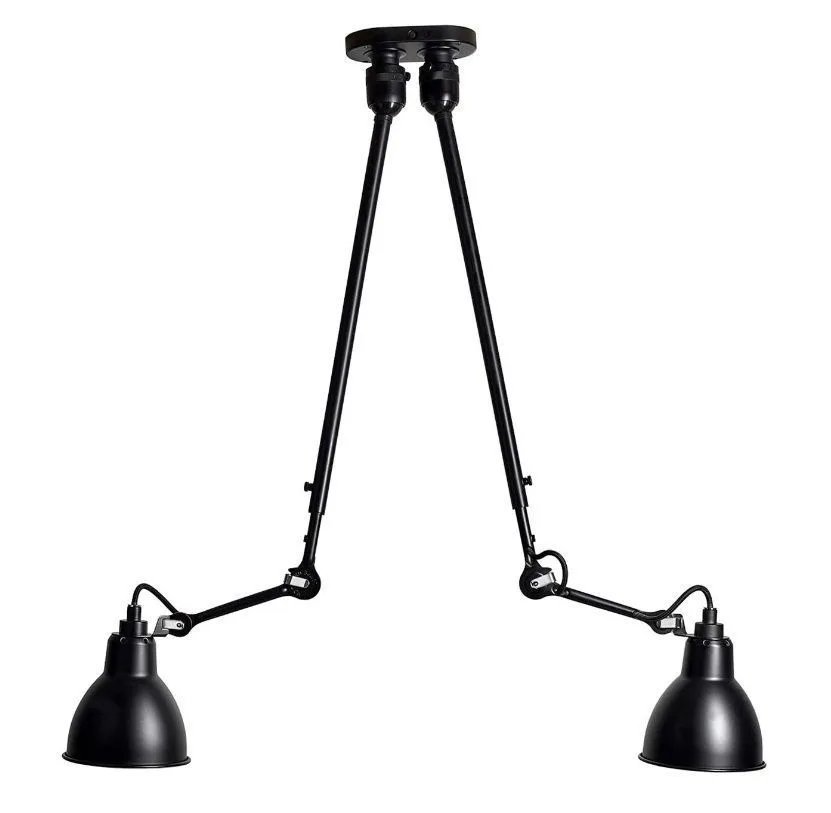 302 DOUBLE BL-BRASS LA LAMPE GRAS black/brass потолочный E14 2х11  х   