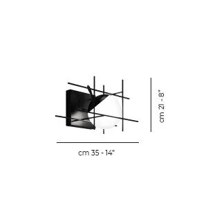 PLOT FRAME AP1  black matt/white светильник настенный LED 2700K 1х12,5  х   