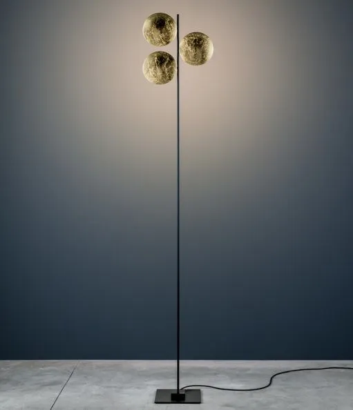 LF33 LEDERAM black/gold leaf// напольный LED 3х17  х   