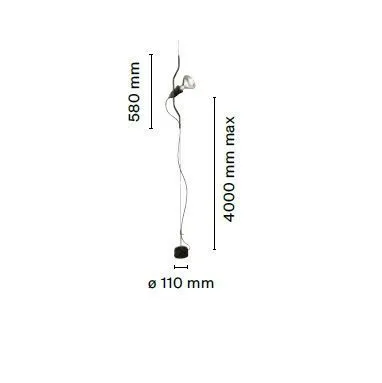 F5400030 PARENTESI/D black/// подвесной E27 1х12,5  х   